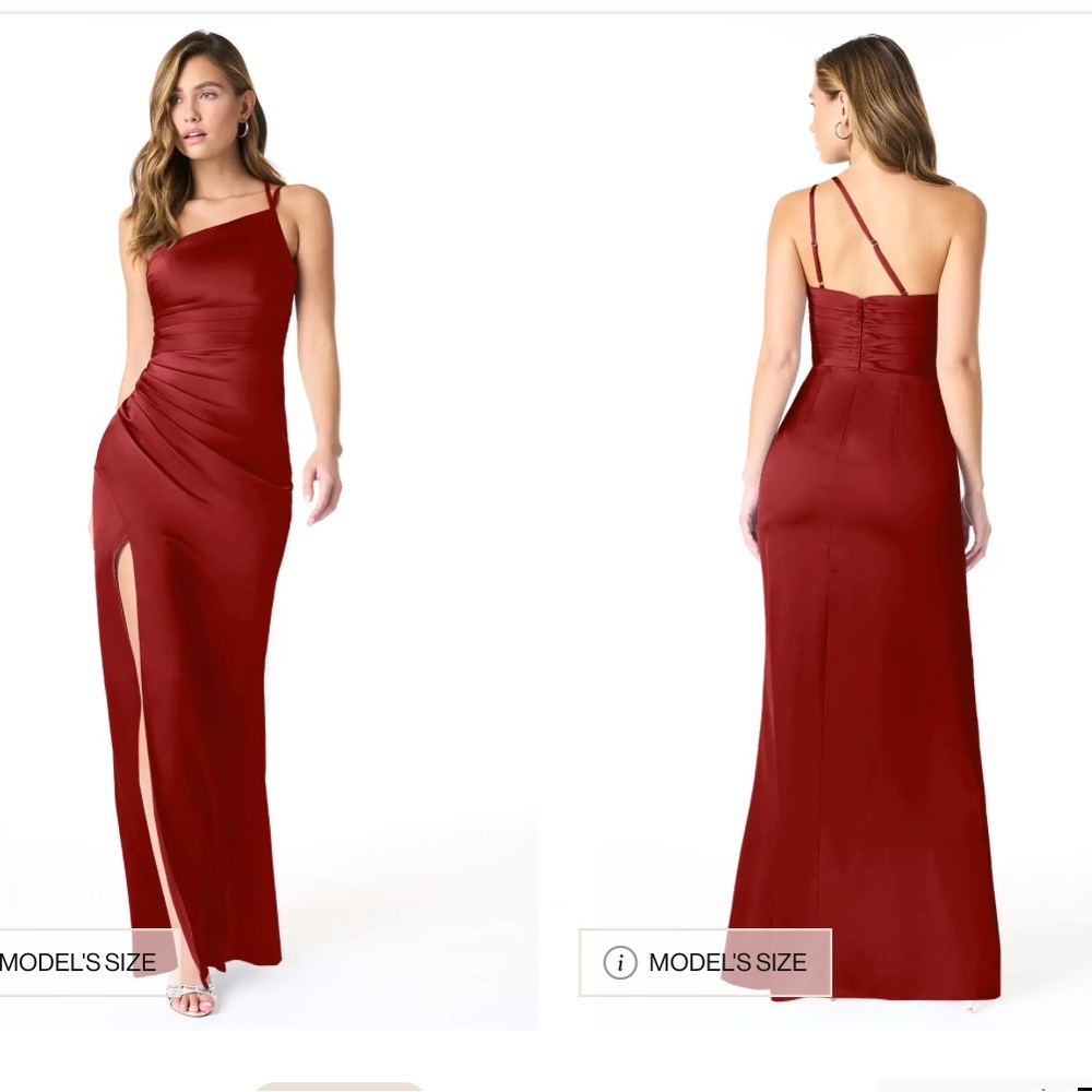 Azazie Eden Bridesmaid Dress in Colour Pomegranate